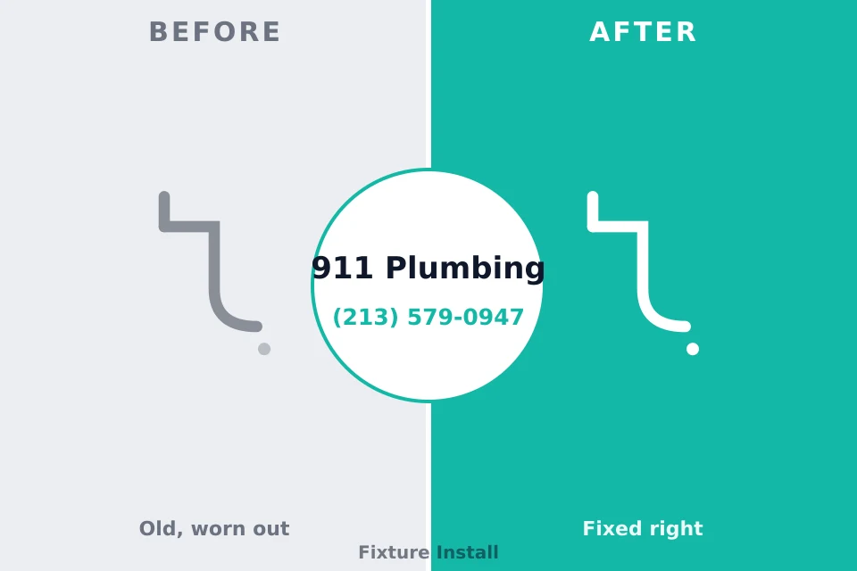 Before and after: plumbing repair Elk Grove Village, IL